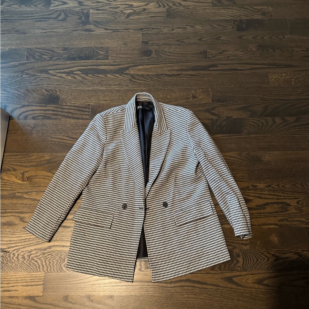Zara Houndstooth Blazer